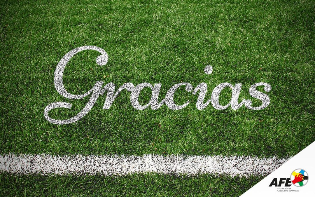 Gracias futbolistas carta