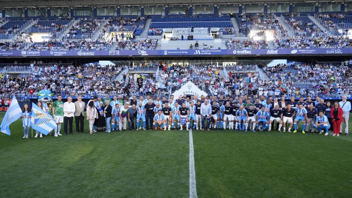 La Selección AFE Veteranos y las Leyendas Málaga Club de Fútbol brindan un espectáculo único en La Rosaleda