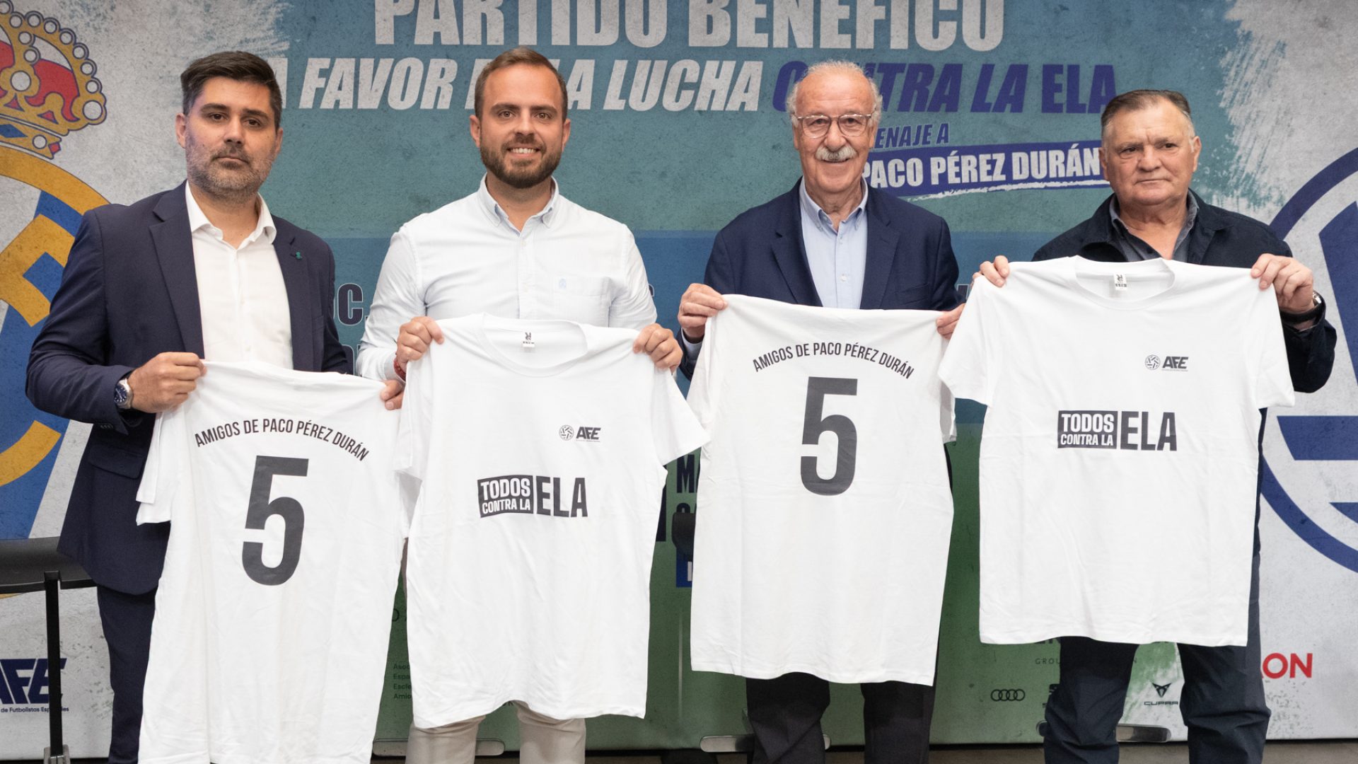 Las estrellas solidarias de AFE y Real Madrid, preparadas para el partido homenaje a Pérez Durán