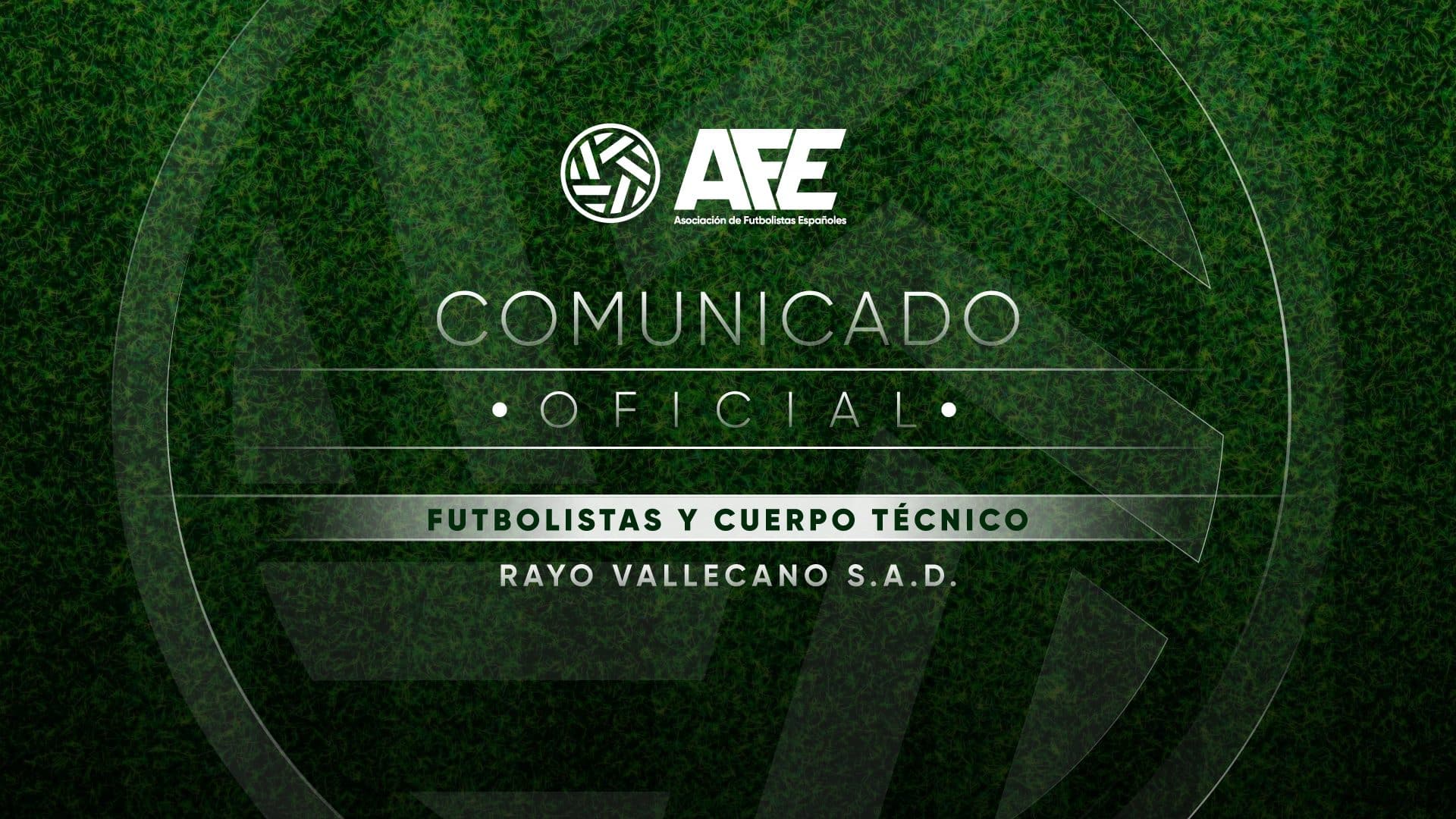 Comunicado de la primera plantilla y cuerpo técnico del Rayo Vallecano