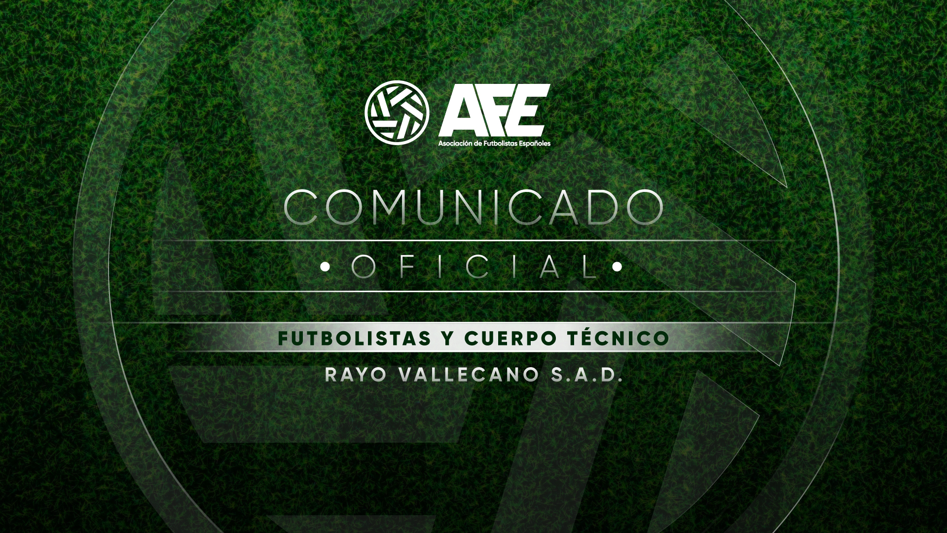 Comunicado de la primera plantilla y cuerpo técnico del Rayo Vallecano